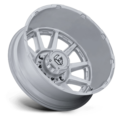 20x8.25 Fuel D912 Circuit Gloss Silver Machined DUALLY REAR Wheel 8x200 (-202mm)