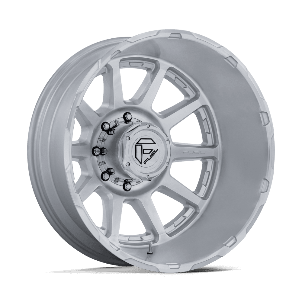 20x8.25 Fuel D912 Circuit Gloss Silver Machined DUALLY REAR Wheel 8x210 (-221mm)
