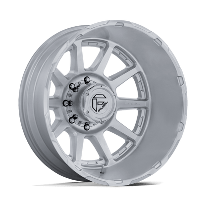 20x8.25 Fuel D912 Circuit Gloss Silver Machined DUALLY REAR Wheel 8x210 (-221mm)