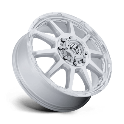 20x8.25 Fuel D912 Circuit Gloss Silver Mach DUALLY FRONT Wheel 10x225 (105mm)