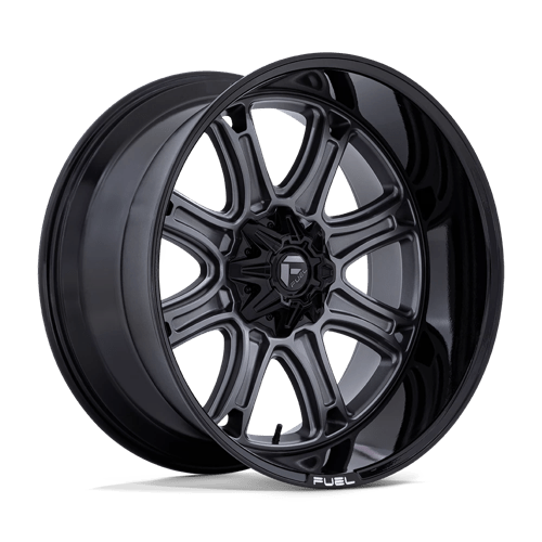 24x12 Fuel Off-Road Darkstar Matte Gunmetal W/ Black Lip Wheel 5x5/5x135 (-44mm)