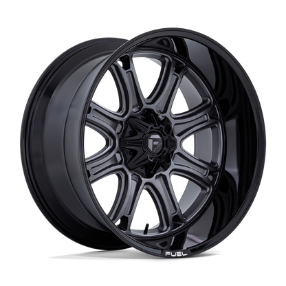 20x10 Fuel Off-Road Darkstar Matte Gunmetal W/ Black Lip Wheel 5x4.5/5x5 (-18mm)