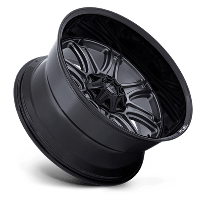 24x12 Fuel Off-Road Darkstar Matte Gunmetal Black Lip Wheel 6x4.5/6x5.5 (-44mm)