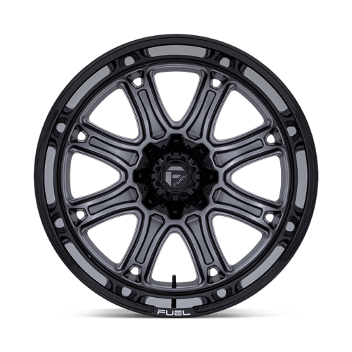 22x9 Fuel Off-Road Darkstar Matte Gunmetal W/ Black Lip Wheel 6x4.5/6x5.5 (1mm)