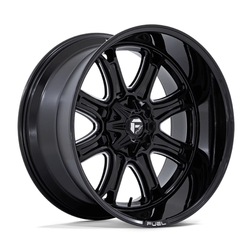 24x12 Fuel Off-Road Darkstar Gloss Black Milled Wheel 5x4.5/5x5 (-44mm)