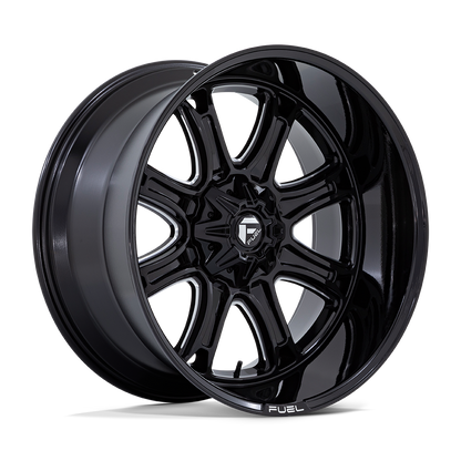22x10 Fuel Off-Road Darkstar Gloss Black Milled Wheel 8x6.5 (10mm)