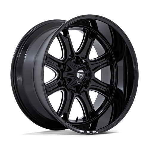 22x10 Fuel Off-Road Darkstar Gloss Black Milled Wheel 8x180 (10mm)