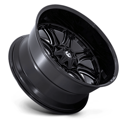 22x10 Fuel Off-Road Darkstar Gloss Black Milled Wheel 8x180 (10mm)