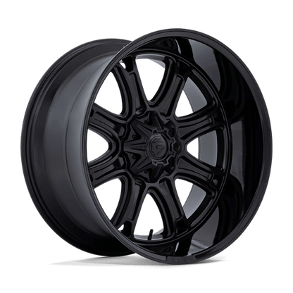 24x12 Fuel Darkstar Matte Black Gloss Black Lip Wheel 6x4.5/6x5.5 (-44mm)