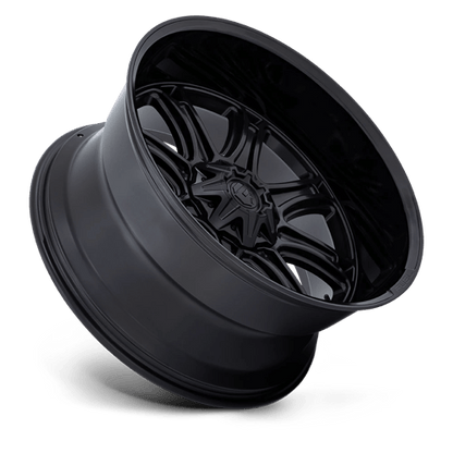 22x10 Fuel Darkstar Matte Black Gloss Black Lip Wheel 5x5.5/5x150 (10mm)