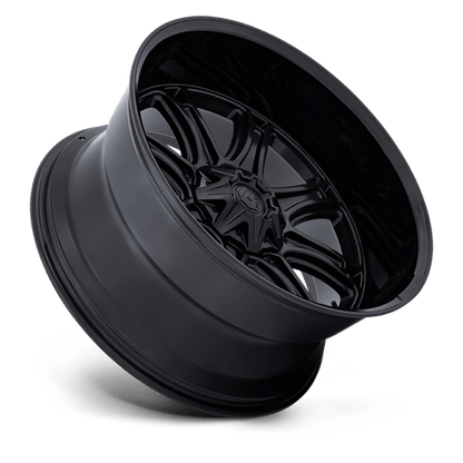 24x12 Fuel Darkstar Matte Black Gloss Black Lip Wheel 6x4.5/6x5.5 (-44mm)