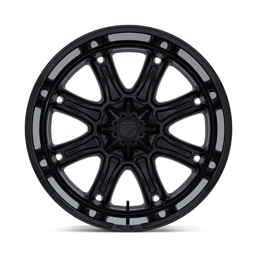 22x10 Fuel Off-Road Darkstar Matte Black With Gloss Black Lip Wheel 8x180 (10mm)