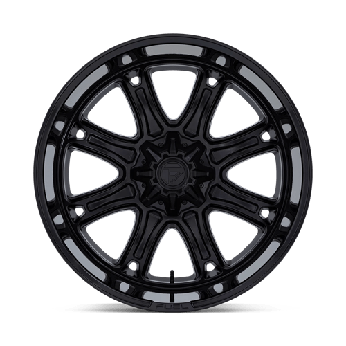 22x9 Fuel Off-Road Darkstar Matte Black Gloss Black Lip Wheel 6x4.5/6x5.5 (1mm)