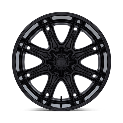 22x9 Fuel Off-Road Darkstar Matte Black Gloss Black Lip Wheel 6x4.5/6x5.5 (1mm)