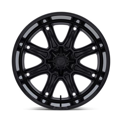 22x10 Fuel Darkstar Matte Black Gloss Black Lip Wheel 5x5.5/5x150 (10mm)