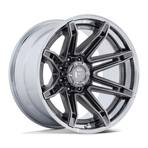 22x10 Fuel Off-Road FC401 Brawl Platinum With Chrome Lip Wheel 8x6.5 (-18mm)