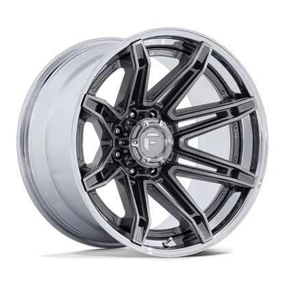 22x10 Fuel Off-Road FC401 Brawl Platinum With Chrome Lip Wheel 8x6.5 (-18mm)