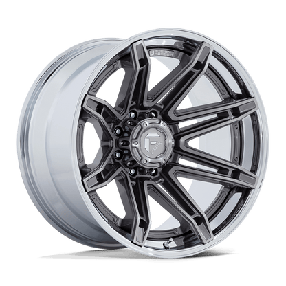 22x10 Fuel FC401 Brawl Platinum With Chrome Lip Wheel 8x170 (-18mm)