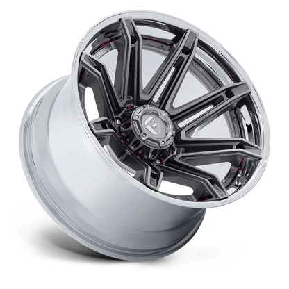 22x10 Fuel FC401 Brawl Platinum With Chrome Lip Wheel 8x170 (-18mm)
