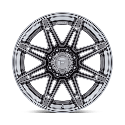 22x10 Fuel FC401 Brawl Platinum With Chrome Lip Wheel 8x170 (-18mm)