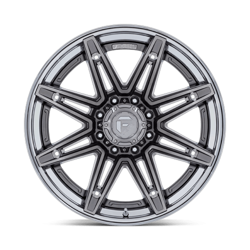 22x10 Fuel Off-Road FC401 Brawl Platinum With Chrome Lip Wheel 8x6.5 (-18mm)