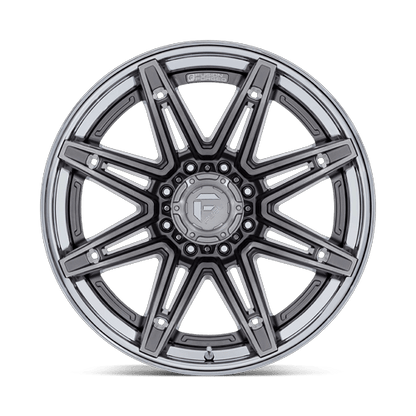 22x12 Fuel Off-Road FC401 Brawl Platinum With Chrome Lip Wheel 8x170 (-44mm)