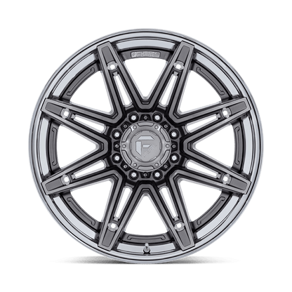 20x10 Fuel FC401 Brawl Platinum With Chrome Lip Wheel 8x6.5 (-18mm)