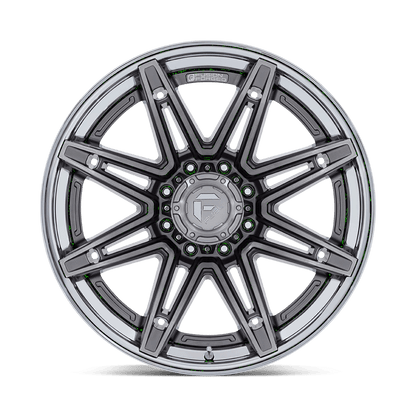 20x10 Fuel FC401 Brawl Platinum With Chrome Lip Wheel 8x180 (-18mm)