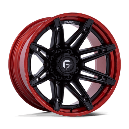 24x12 Fuel FC401 Brawl Matte Black With Candy Red Lip Wheel 6x135 (-44mm)