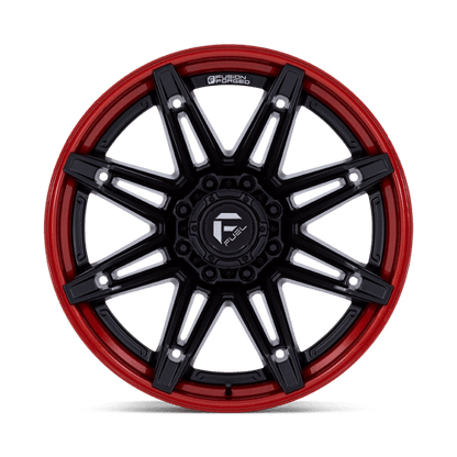 24x12 Fuel FC401 Brawl Matte Black With Candy Red Lip Wheel 6x135 (-44mm)