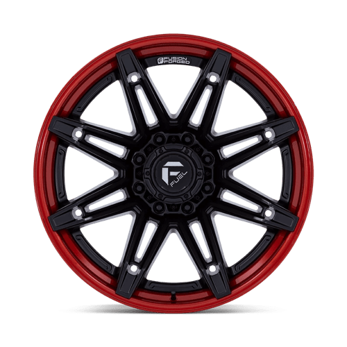 20x10 Fuel FC401 Brawl Matte Black With Candy Red Lip Wheel 6x5.5 (-18mm)