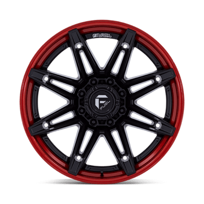20x10 Fuel FC401 Brawl Matte Black W/ Candy Red Lip FORGED Wheel 8x180 (-18mm)