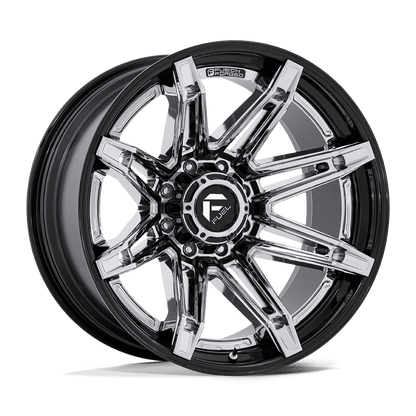 24x12 Fuel FC401 Brawl Chrome With Gloss Black Lip Wheel 6x135 (-44mm)
