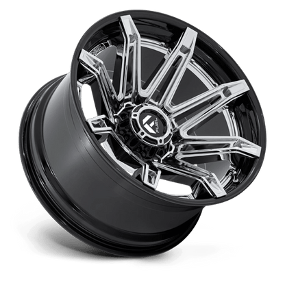 22x12 Fuel FC401 Brawl Chrome W/ Gloss Black Lip FORGED Wheel 8x180 (-44mm)