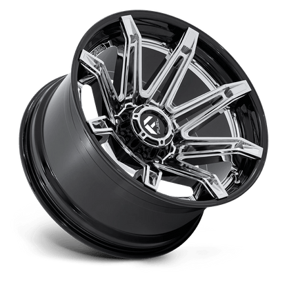 22x10 Fuel FC401 Brawl Chrome With Gloss Black Lip FORGED Wheel 8x180 (-18mm)