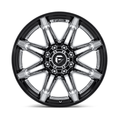 24x12 Fuel FC401 Brawl Chrome W/ Gloss Black Lip FORGED Wheel 8x170 (-44mm)