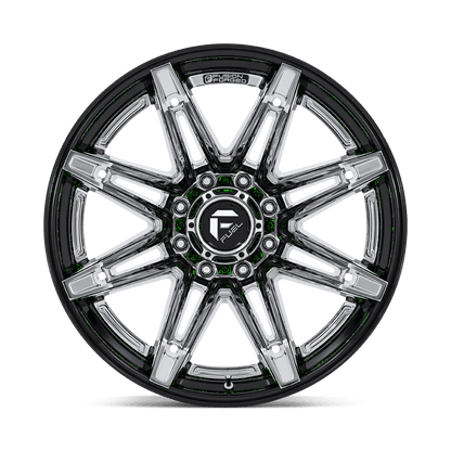 22x10 Fuel FC401 Brawl Chrome With Gloss Black Lip FORGED Wheel 8x180 (-18mm)
