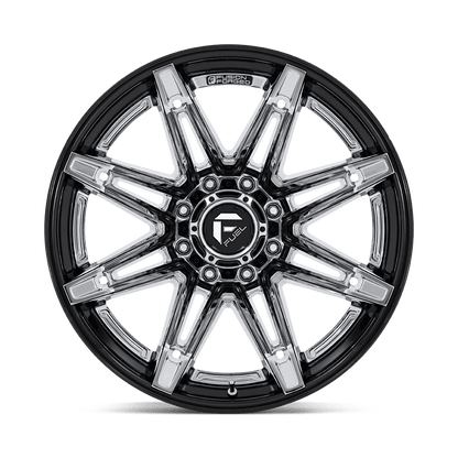 24x12 Fuel FC401 Brawl Chrome With Gloss Black Lip Wheel 6x135 (-44mm)