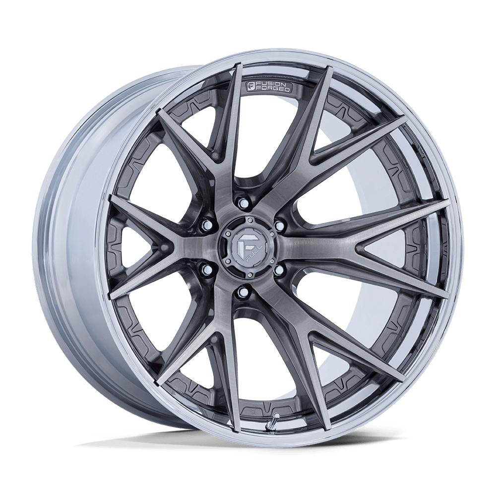 20x10 Fuel FC402 Catalyst Platinum W/ Chrome Lip FORGED Wheel 6x135 (-18mm)