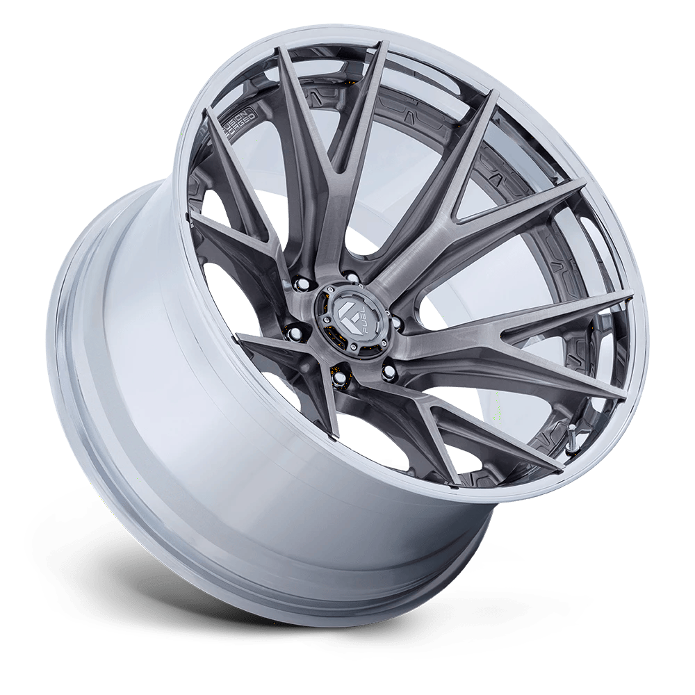 24x12 Fuel FC402 Catalyst Platinum With Chrome Lip Wheel 6x135 (-44mm)