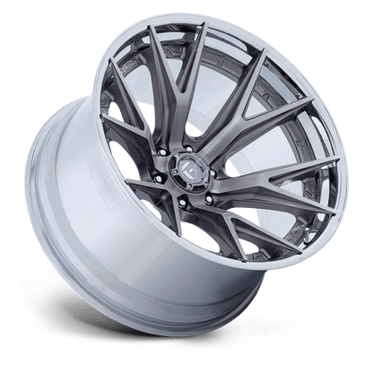 24x12 Fuel FC402 Catalyst Platinum With Chrome Lip Wheel 6x135 (-44mm)