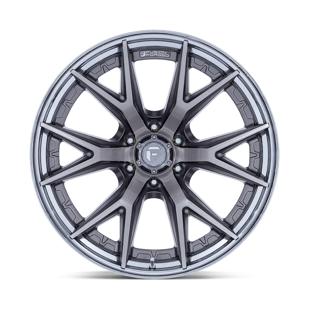 24x12 Fuel FC402 Catalyst Platinum With Chrome Lip Wheel 6x135 (-44mm)