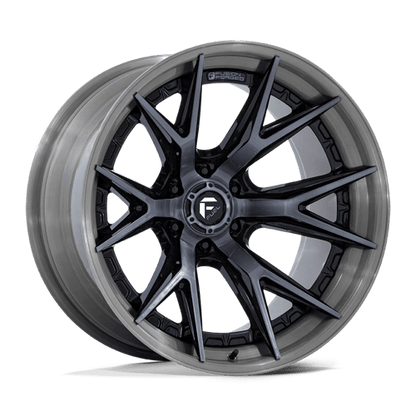 22x10 Fuel FC402 Catalyst Gloss Black W/ Brushed Gray FORGED Wheel 6x5.5 (-18mm)