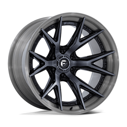 22x10 Fuel FC402 Catalyst Gloss Black W/ Brushed Gray FORGED Wheel 6x5.5 (-18mm)