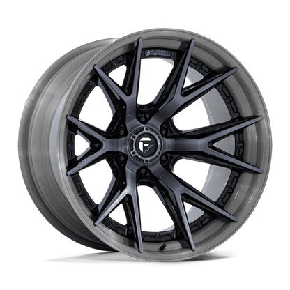 22x10 Fuel FC402 Catalyst Gloss Black W/ Brushed Gray FORGED Wheel 6x5.5 (-18mm)