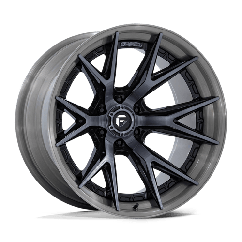 22x12 Fuel FC402 Catalyst Gloss Black W/ Brushed Gray FORGED Wheel 6x135 (-44mm)
