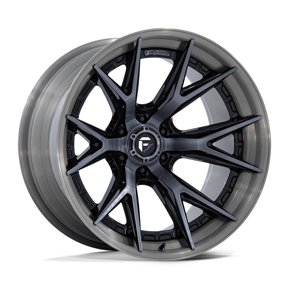 22x12 Fuel FC402 Catalyst Gloss Black W/ Brushed Gray FORGED Wheel 6x5.5 (-44mm)
