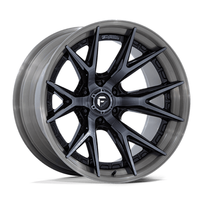 22x12 Fuel FC402 Catalyst Gloss Black W/ Brushed Gray FORGED Wheel 6x5.5 (-44mm)