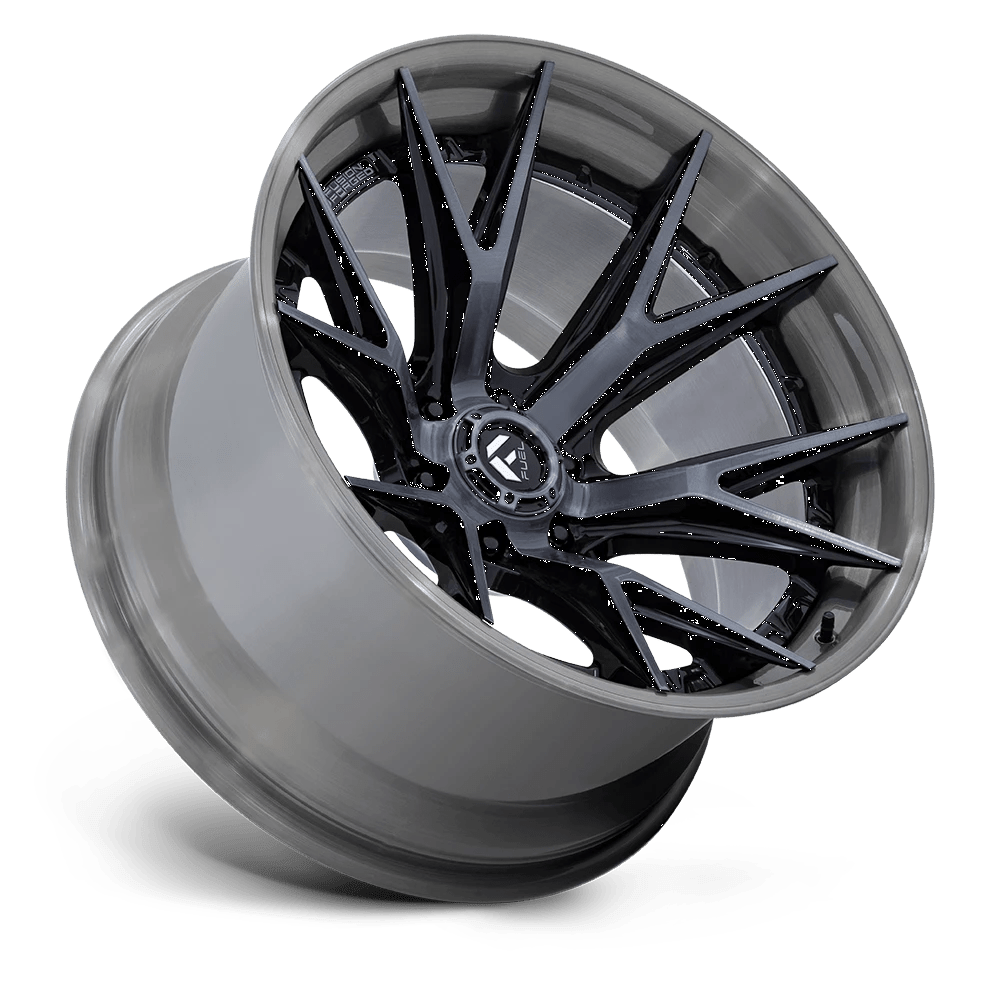 20x9 Fuel FC402 Catalyst Gloss Black Brushed Gray Tint Face Wheel 8x6.5 (1mm)