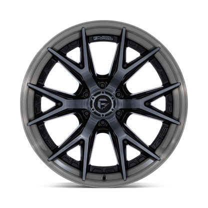 24x12 Fuel FC402 Catalyst Gloss Black Brushed Gray Tint Face Wheel 8x180 (-44mm)
